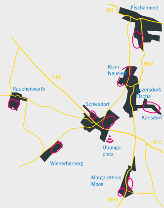 Skizze Prüfungsrunde Siedlungsgebiete